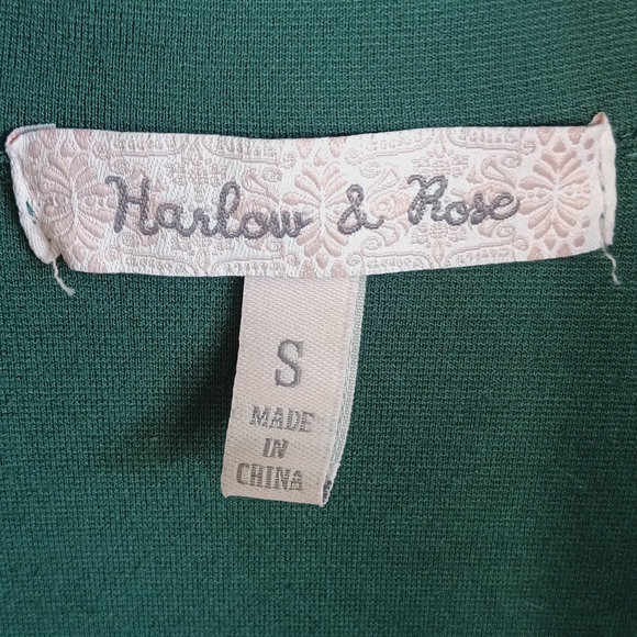 Harlow & Rose Green Blazer Sequin Sleeves Holiday Party Fun Sparkly Christmas SM - Picture 10 of 12